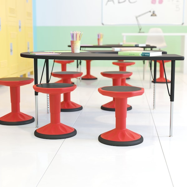 Flash Furniture Red Kids Adjustable Active Learning Stool AY-9001S-RD-GG - main